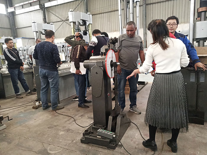 济南硬汉视频下载官网下载免费观看国外客户到厂验收试验机设备